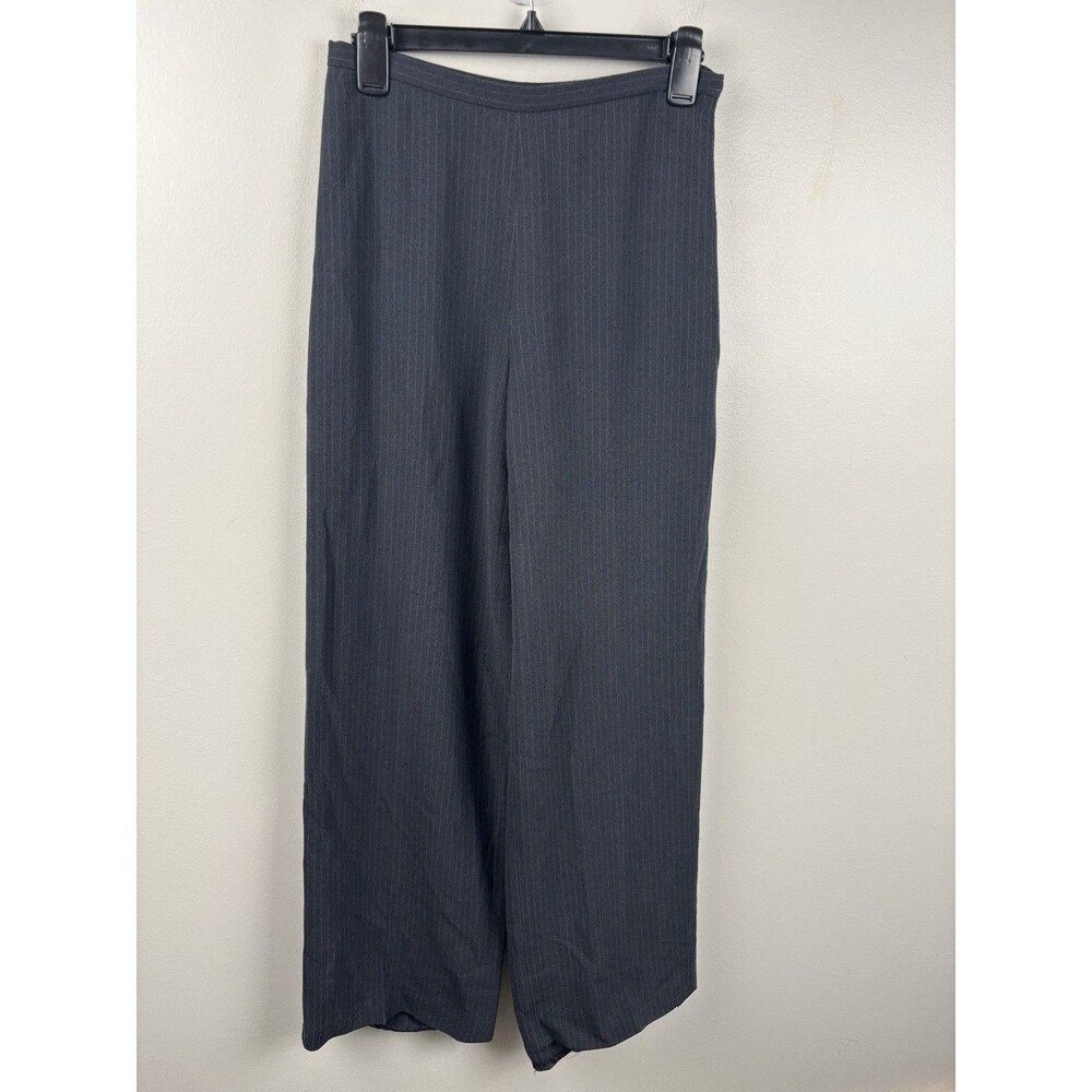 Ann Taylor 2-Piece Pant Suit Size 2 Women’s Poly Rayon Blend Gray Pinstripe - Picture 7 of 10